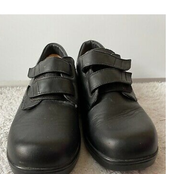 APEX Black Double Strap Comfort Walking Diabetic S